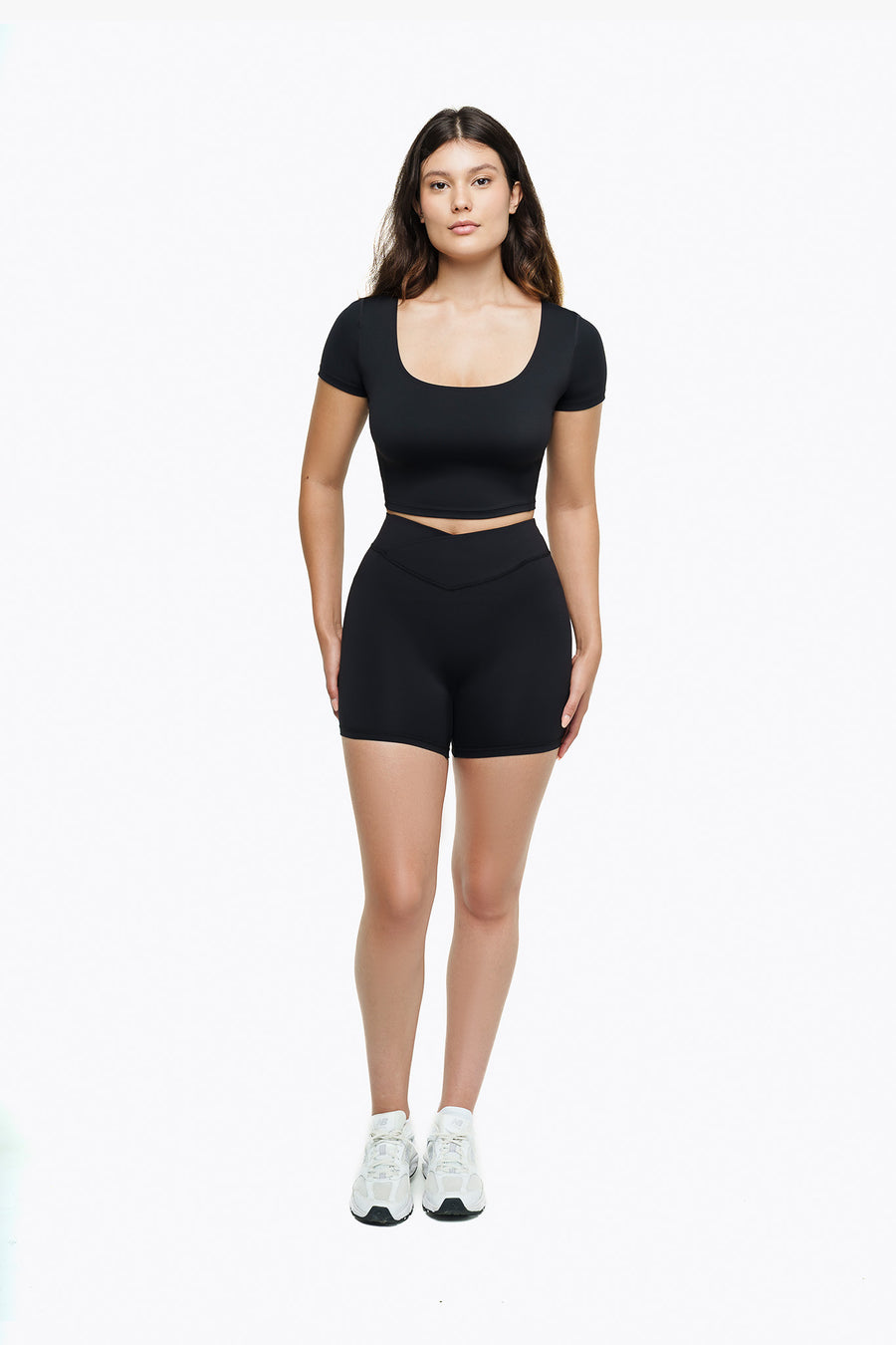 Short Sleeve Square Top - Black
