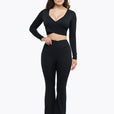 Top Crossed Manches Longues - Black