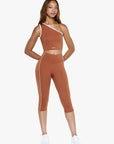Top Asymétrique Retro - Deep Cocoa