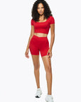 Top Square Manches Courtes - True Red