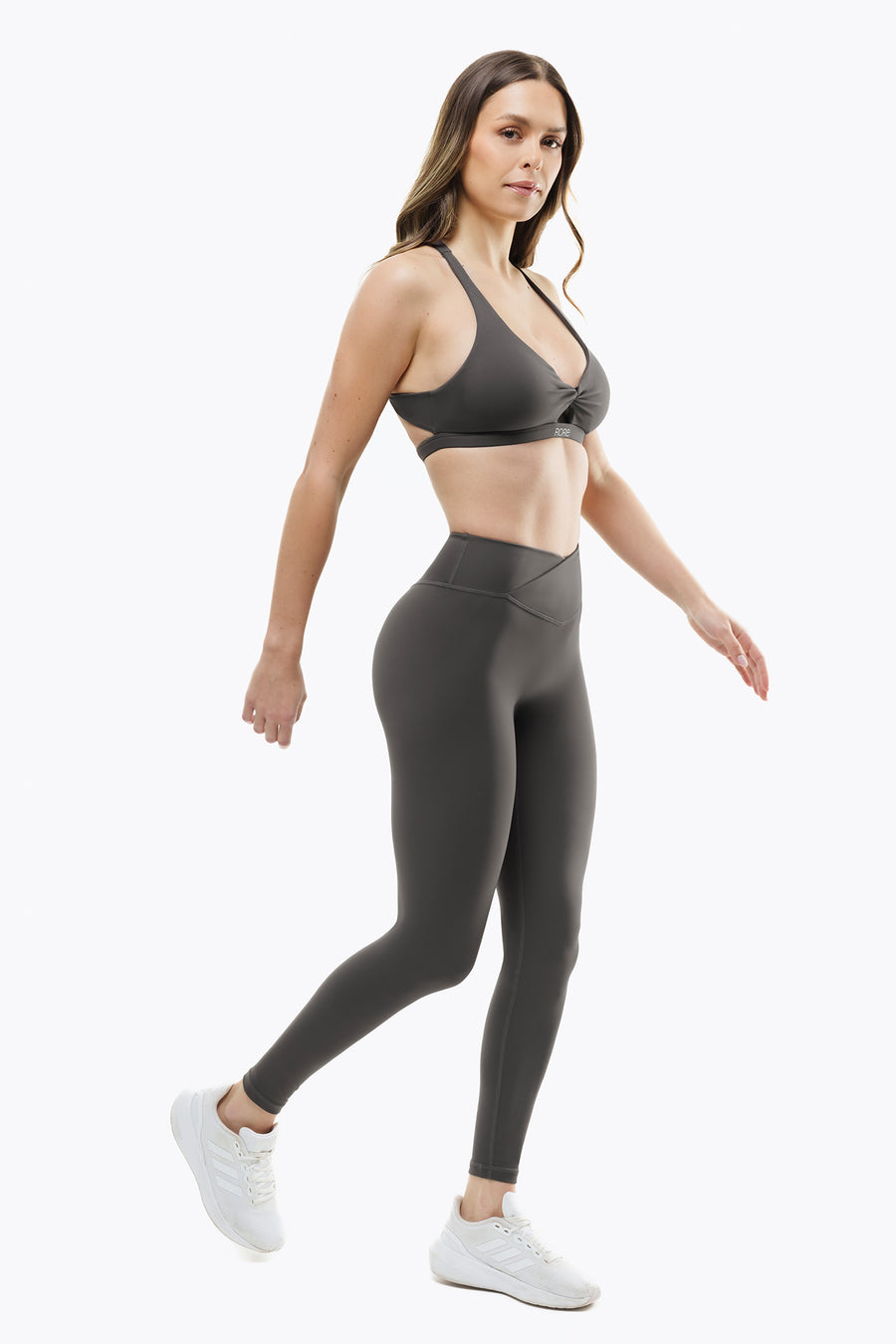 Twist Sports Bra - Smoke