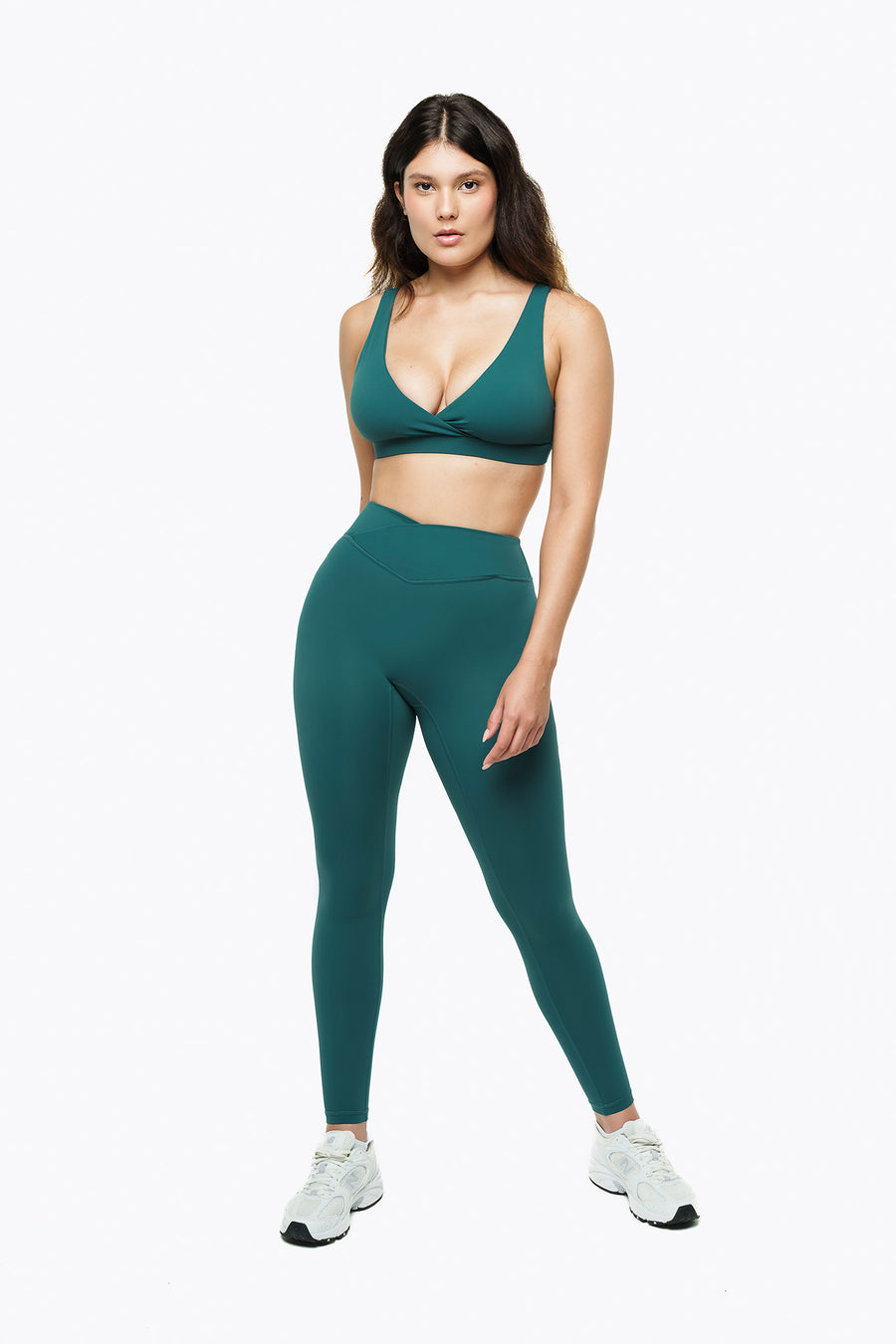 Crossed Lift Leggings - Deep Teal