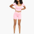 Top Square Manches Courtes - Pink Blush