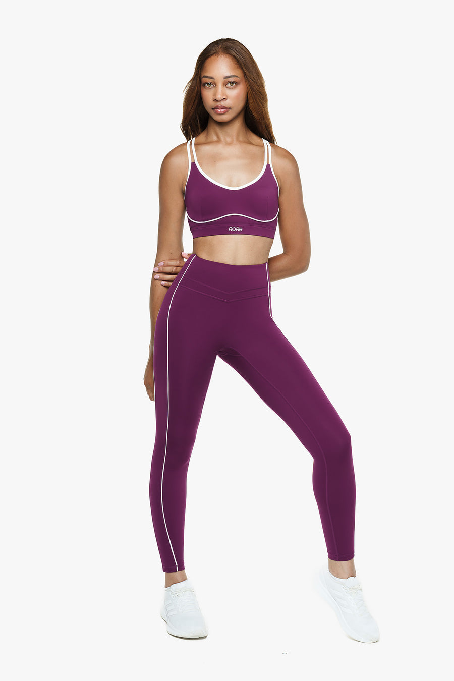 Retro Contour Leggings - Wild Berry