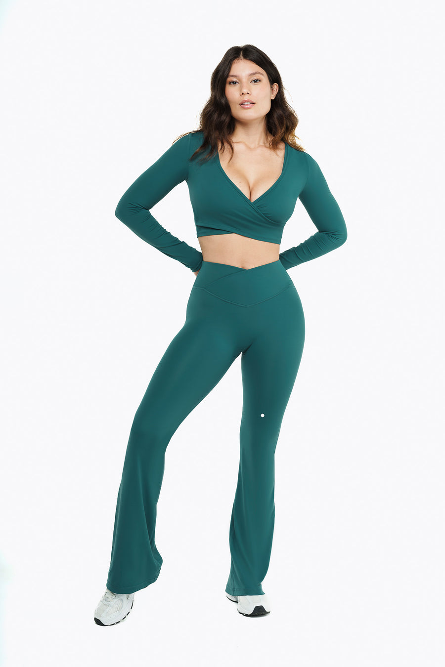 Flare Crossed Sculpt - Deep Teal