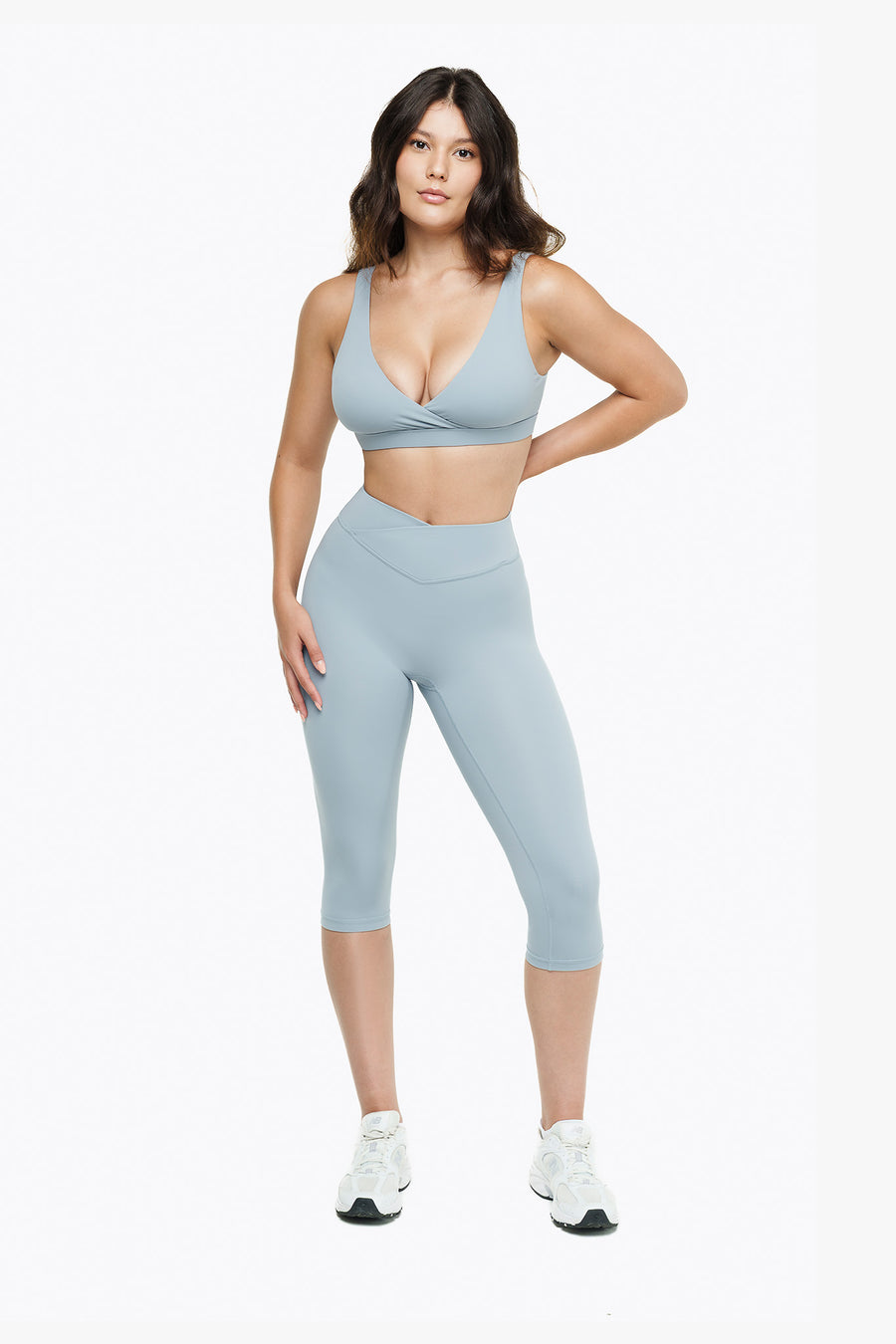 Crossed Lift Leggings - Powder Blue