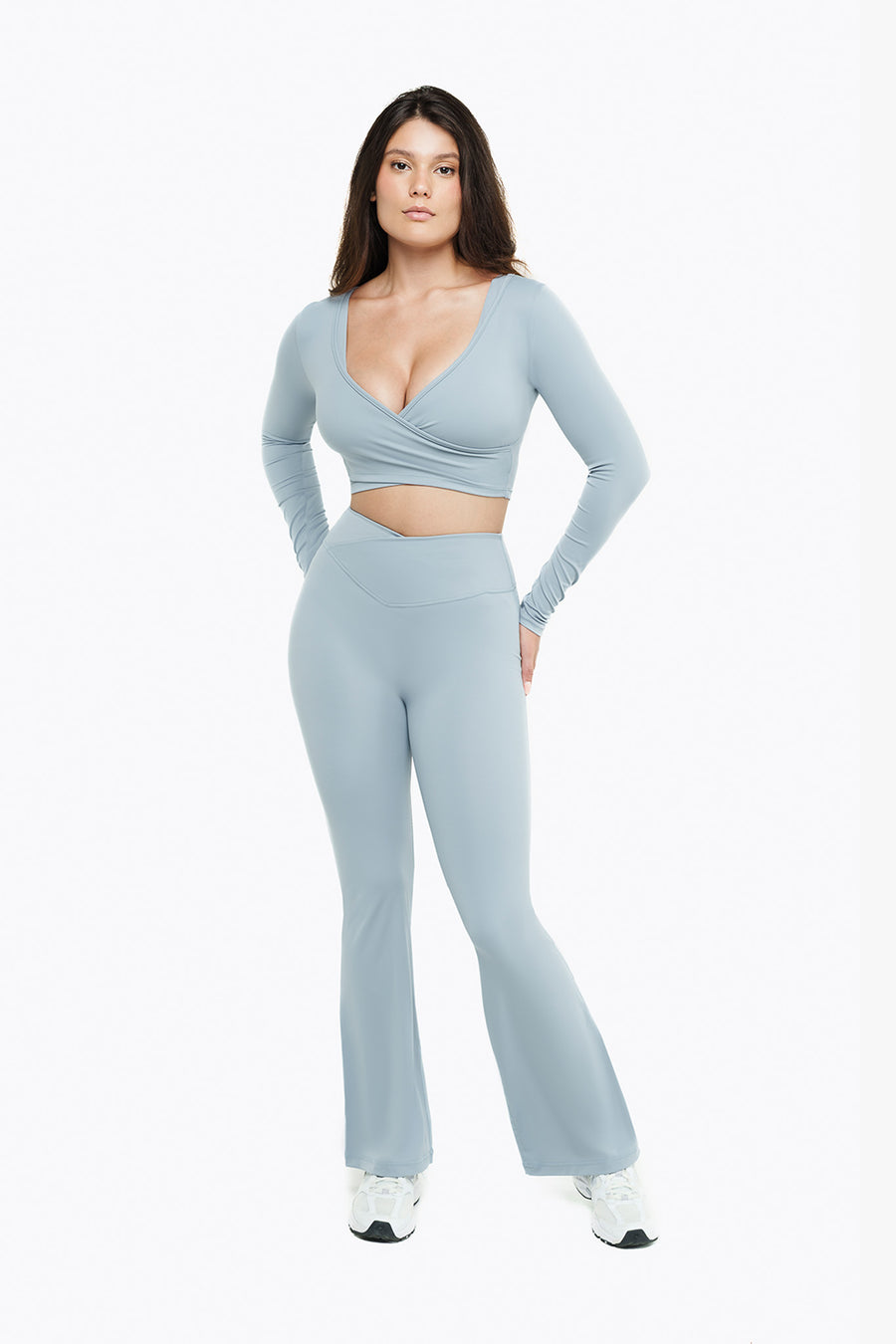 Flare Crossed Sculpt - Powder Blue