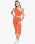 Top Asymétrique Retro - Golden Peach
