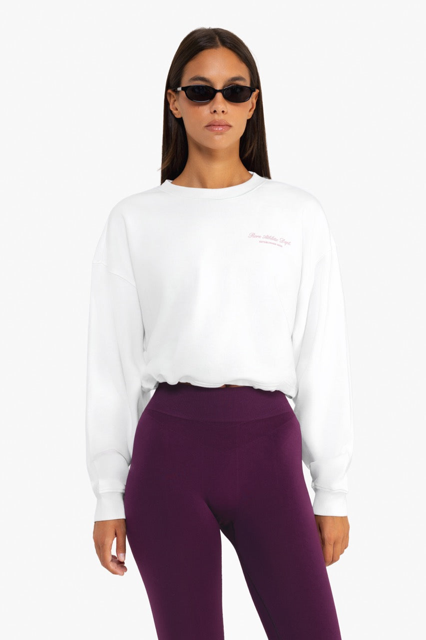 Sweat Rore Athletic Crop - White