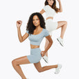 Top Square Manches Courtes - Powder Blue