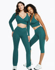 Top Crossed  Manches Longues - Deep teal