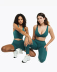 Brassière Crossed - Deep Teal