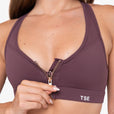 BRASSIÈRE ZIP TECH SMOOTH-FIT - GRAPE