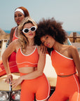Top Asymétrique Retro - Golden Peach