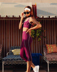 Legging Contour Retro - Wild Berry