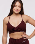 Brassière Crossed Ajustable - Raisin