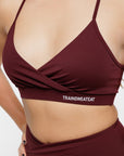 Brassière Crossed Ajustable - Raisin