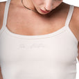 Top Côtelé Crop - Pearl