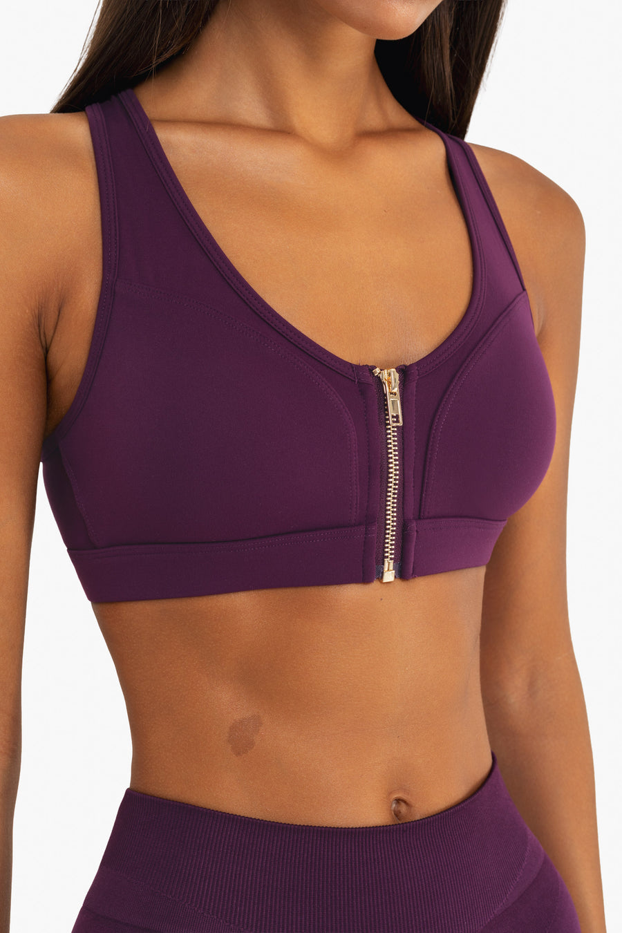 Brassière Zip Tech - Dark Berry