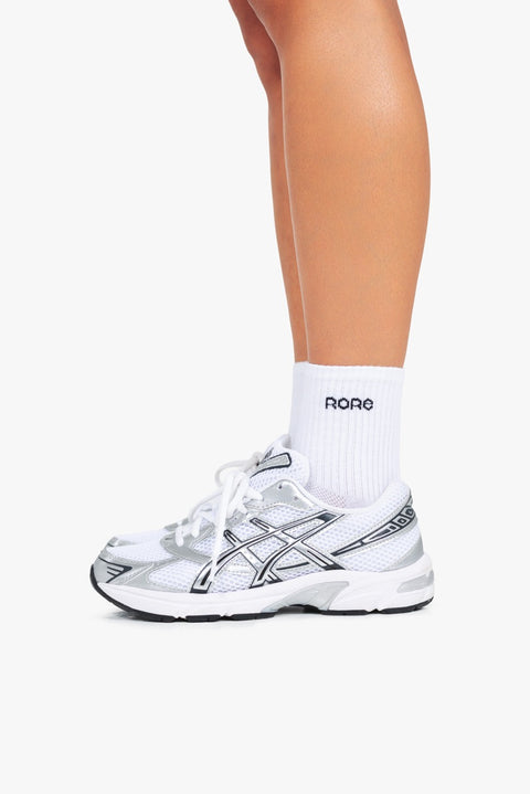 Rore Mid-Length Socks - White/Black