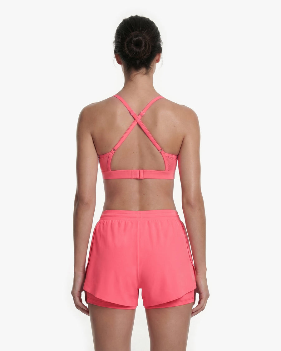 Power Mesh Sports Bra - Papaya