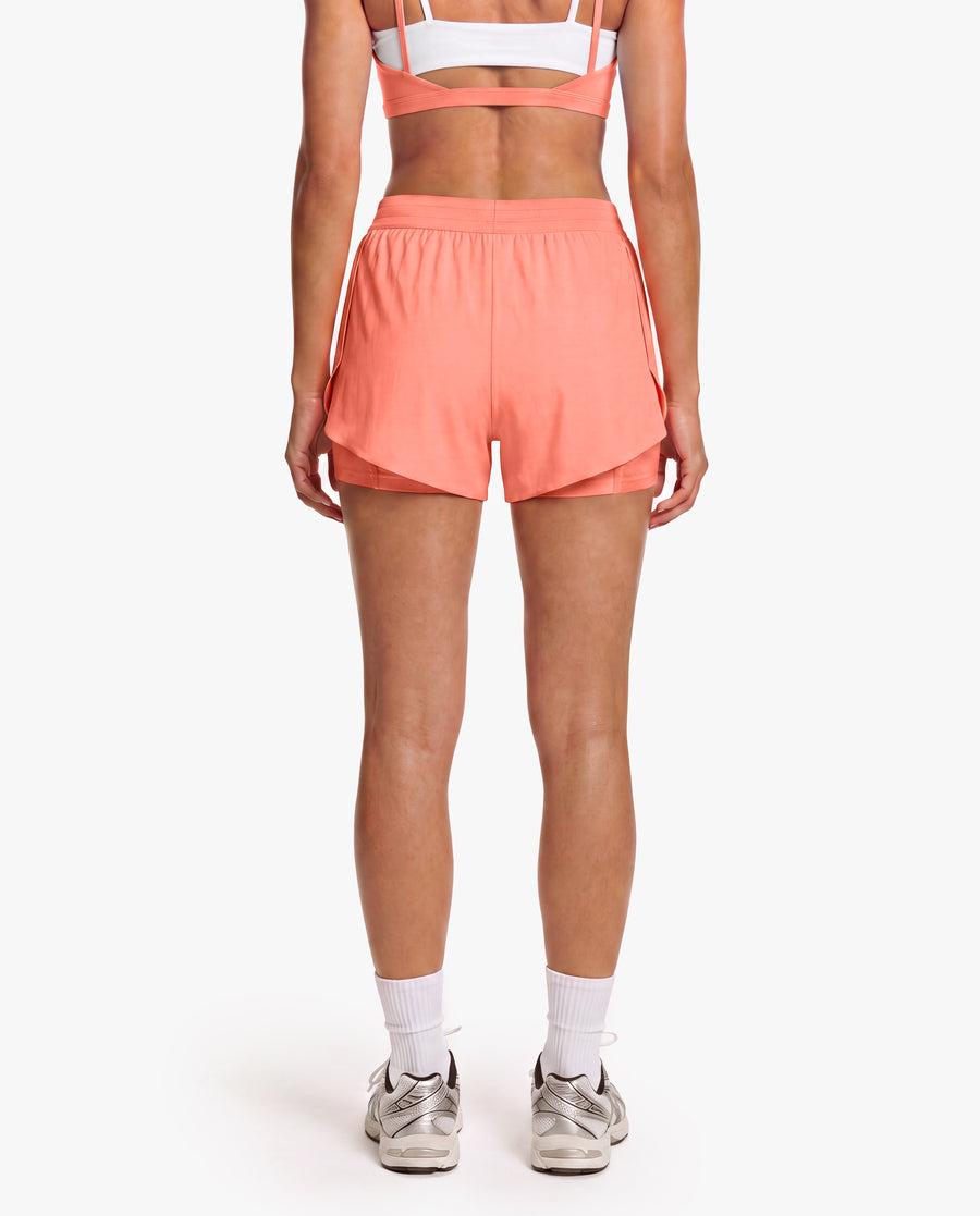 2-in-1 Mesh Shorts - Melon