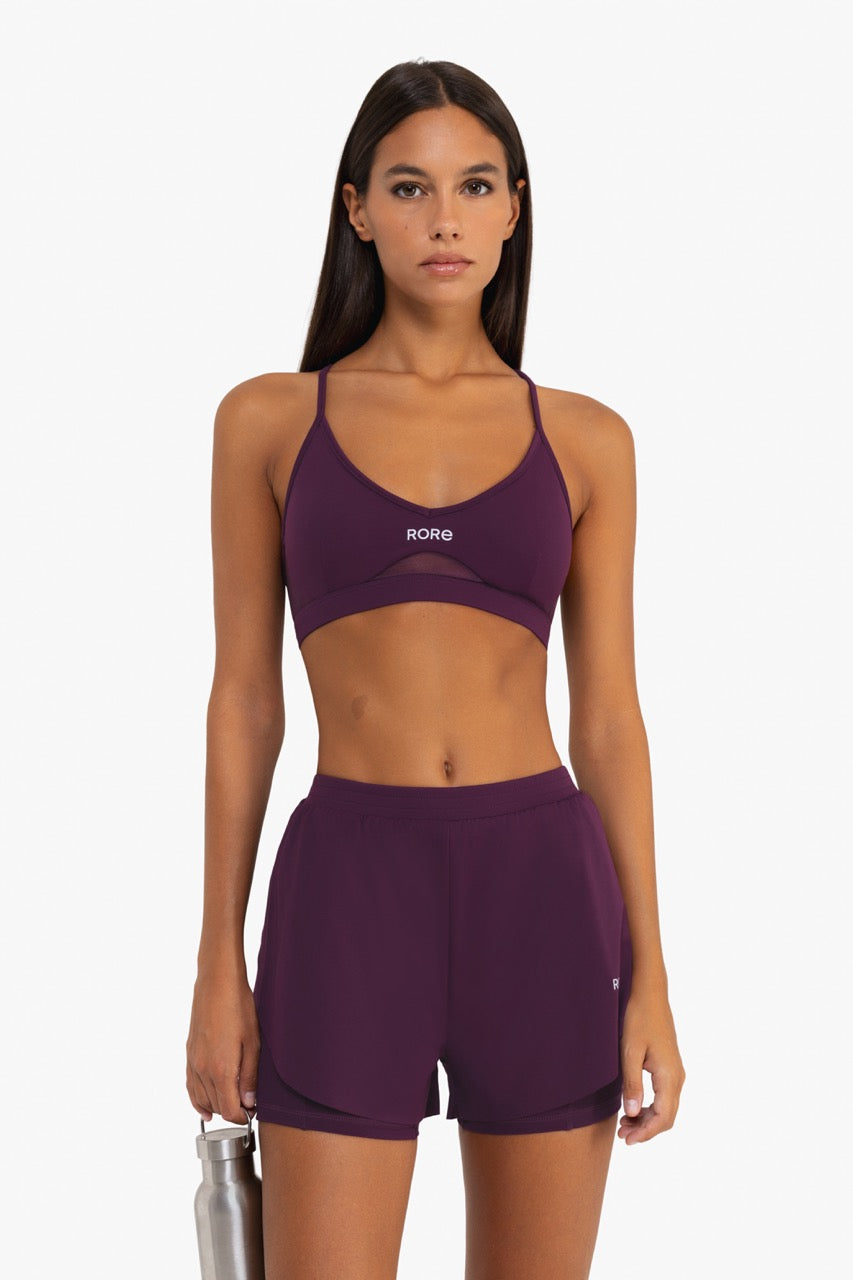 Brassière Power Mesh - Dark Berry