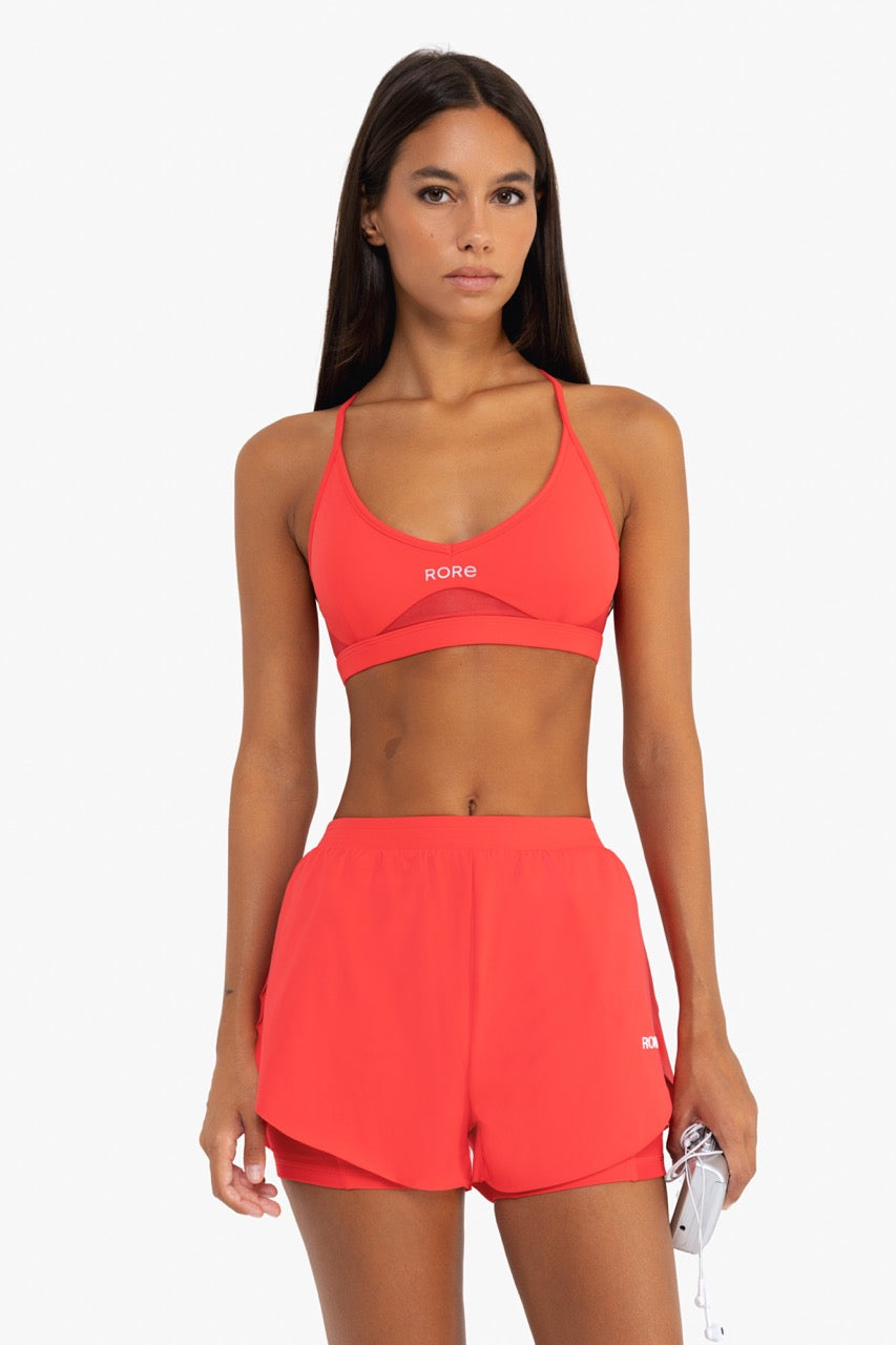 Power Mesh Sports Bra - Watermelon