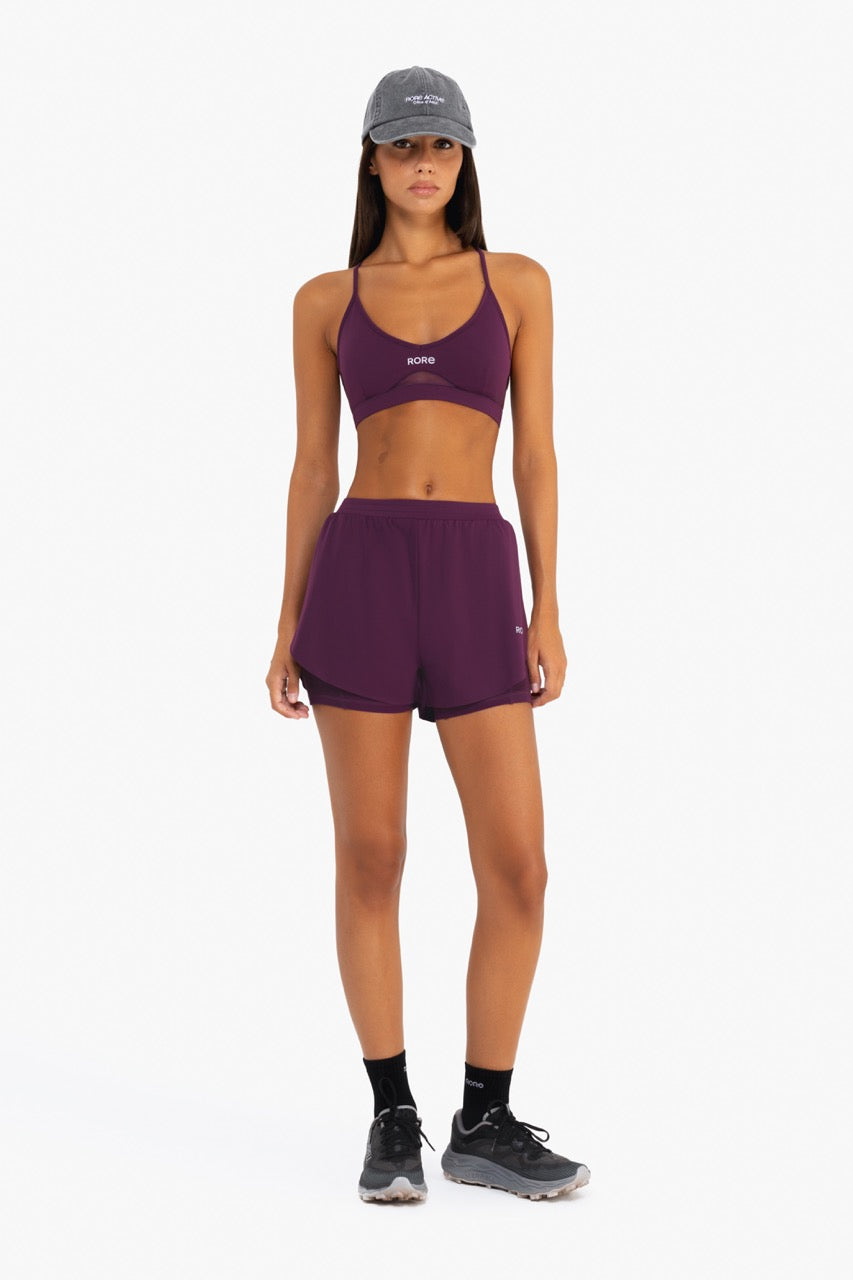 Short 2in1 Mesh - Dark Berry