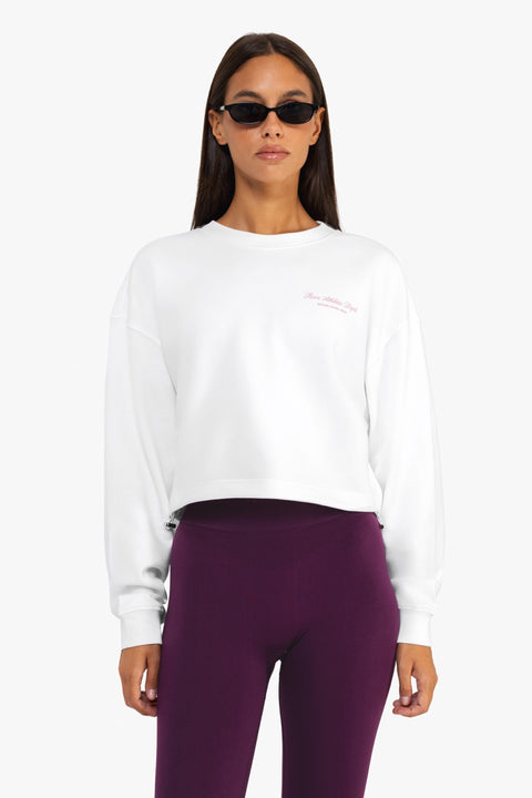 Sweat Rore Athletic Crop - White
