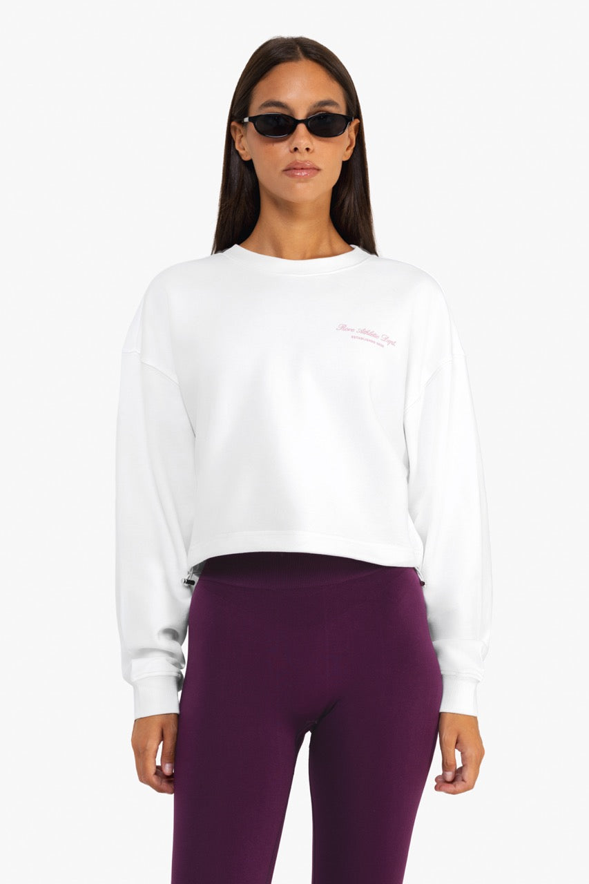 Sweat Rore Athletic Crop - White