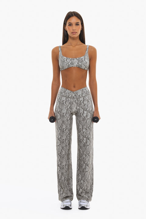 Legging Crossed Straight - White Snake