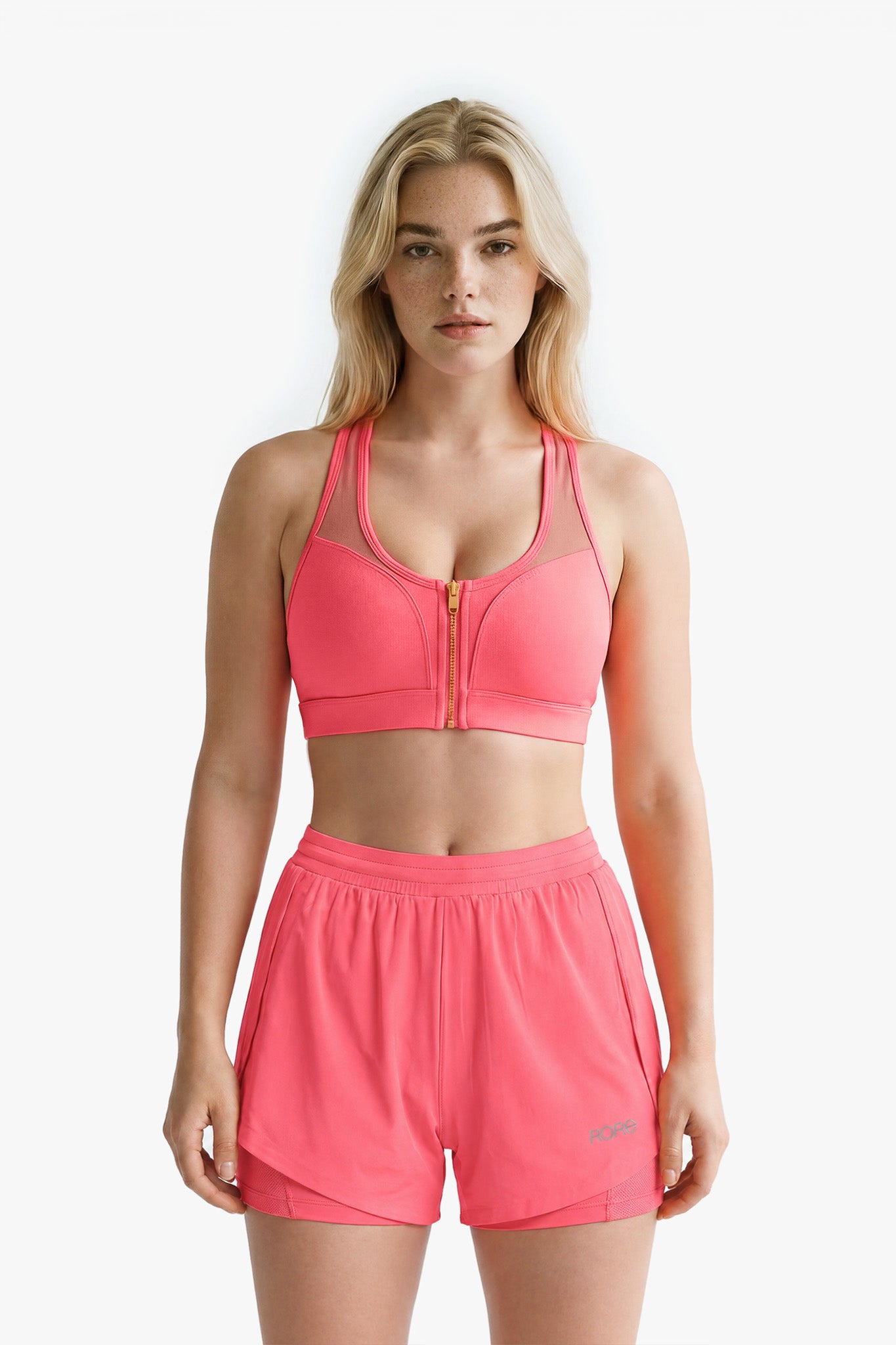 Brassière Zip Tech Mesh - Papaya