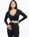 Top Crossed  Manches Longues - Black
