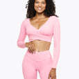 Top Crossed Manches Longues - Pink Blush