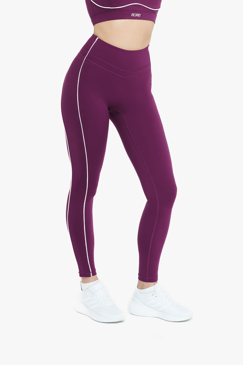 Retro Contour Leggings - Wild Berry