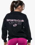 Sweatshirt Minimal "October Pink" - Black