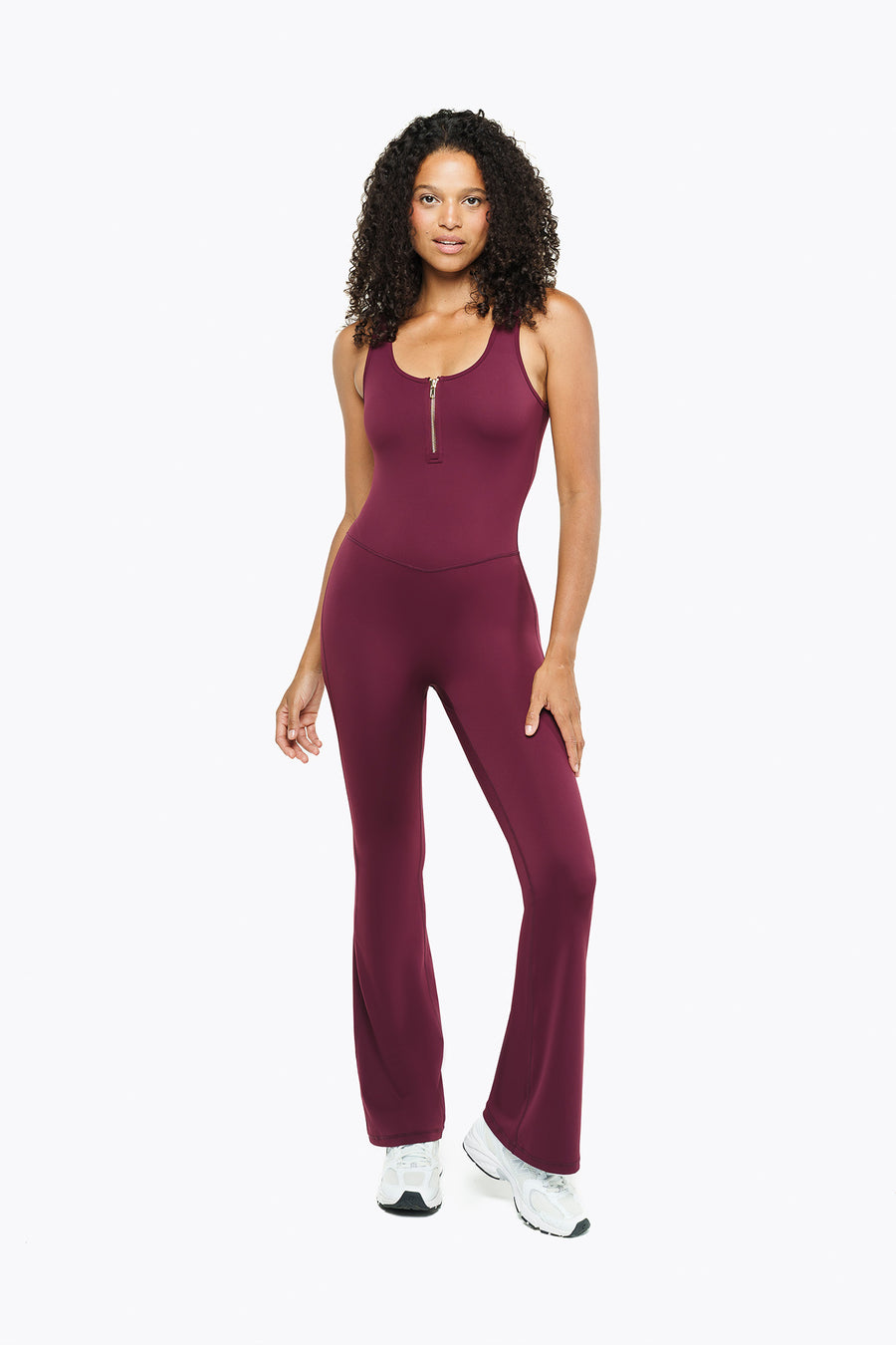 Zip Tech Jumpsuit - Deep Purple