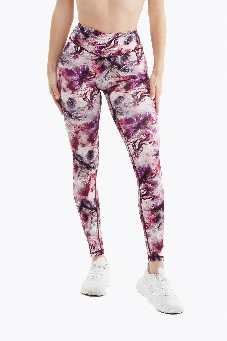 Crossed Lift Leggings - Pink Blossom