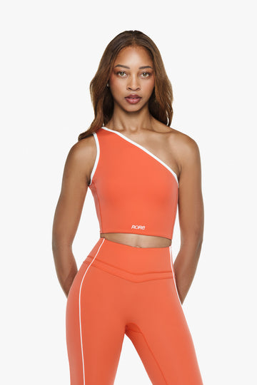 Top Asymétrique Retro - Golden Peach