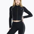 Veste Zip Tech Retro Crop - Black