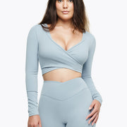 Top Crossed Manches Longues - Powder Blue