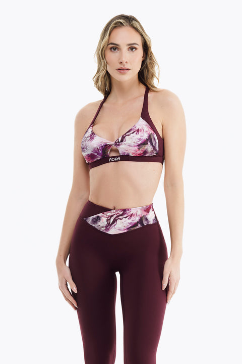 Twist Sports Bra - Purple Blossom