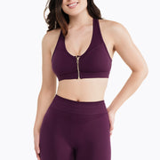 Brassière Zip Tech - Dark Berry