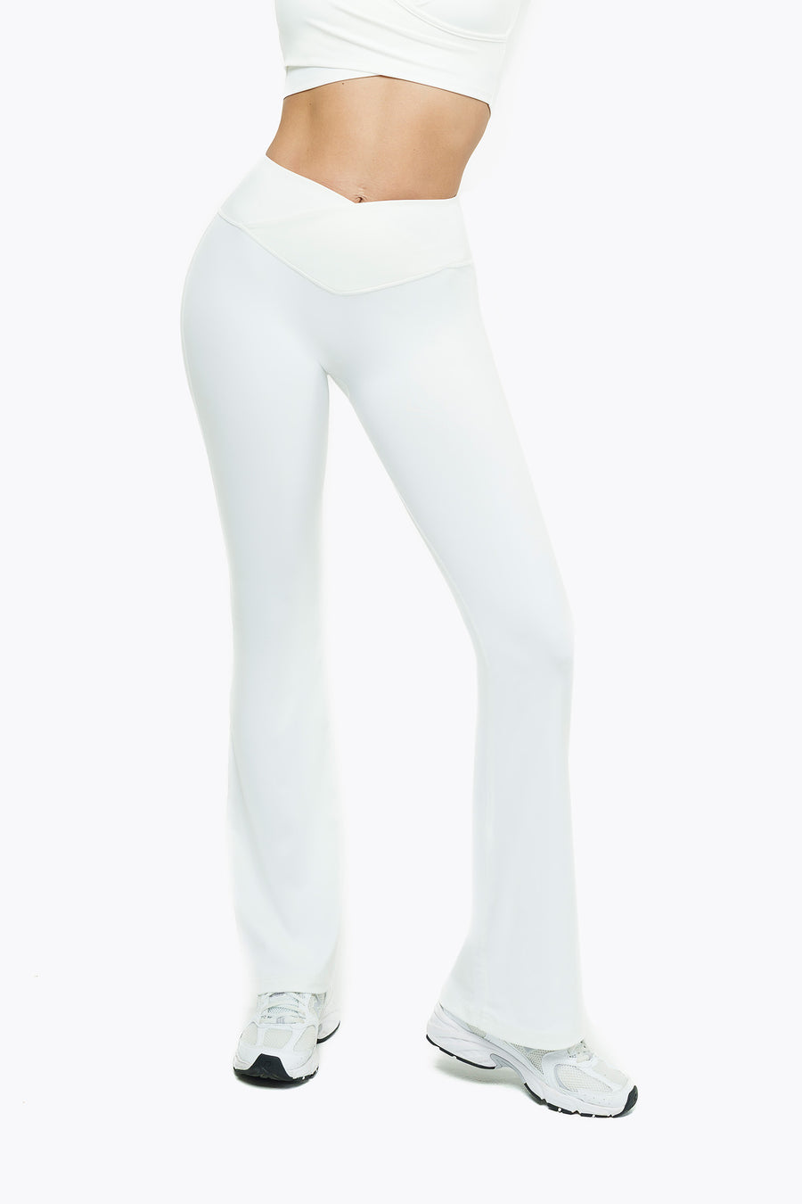 Flare Crossed Sculpt - White