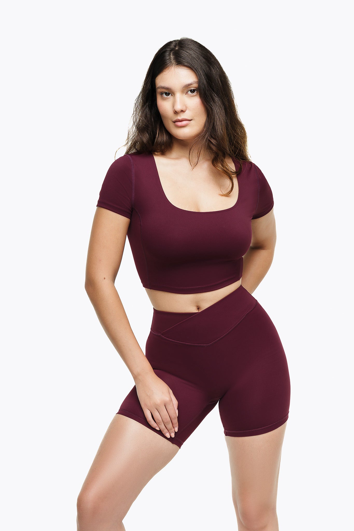 Top Square  Manches Courtes - Deep Purple