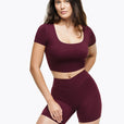 Top Square  Manches Courtes - Deep Purple