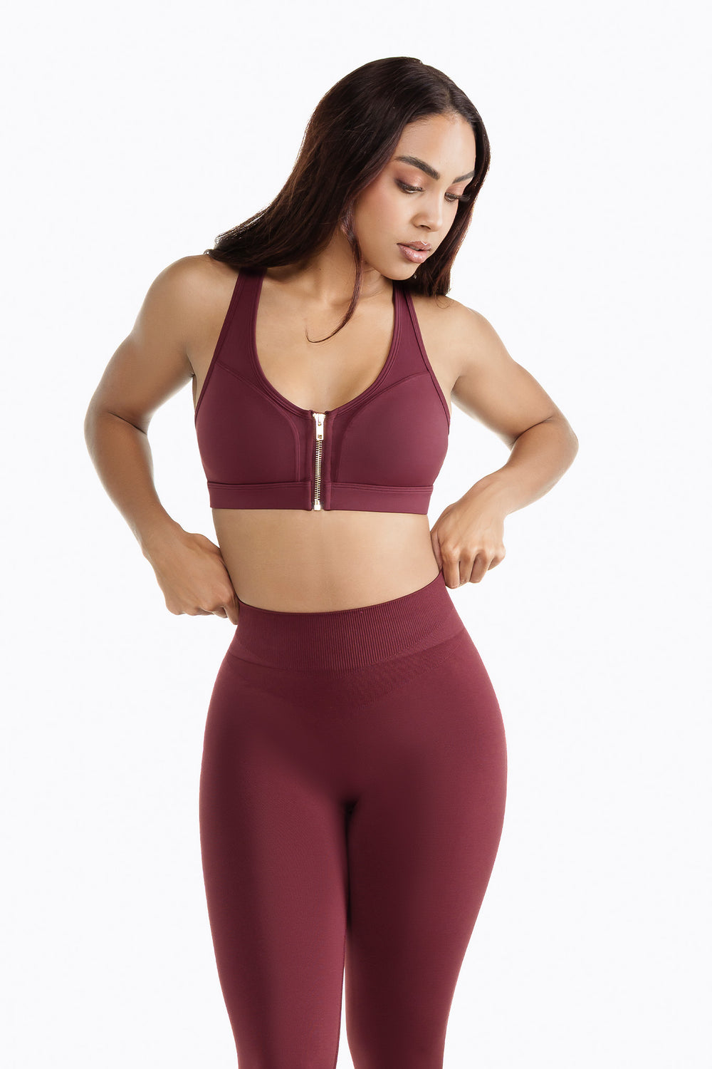 Tech Zip Sports Bra - Redstone