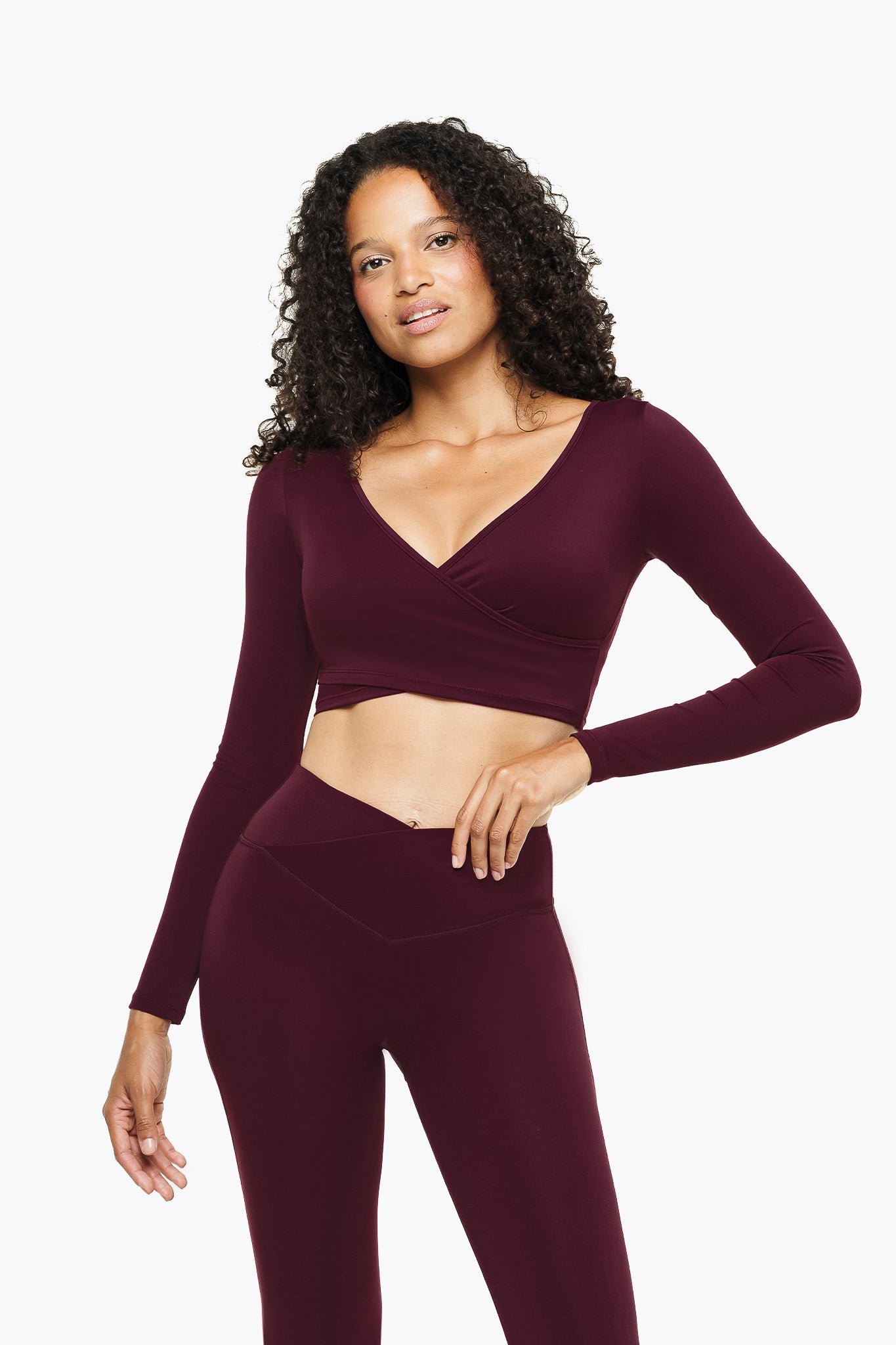 Top Crossed  Manches Longues- Deep Purple