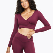 Top Crossed  Manches Longues- Deep Purple